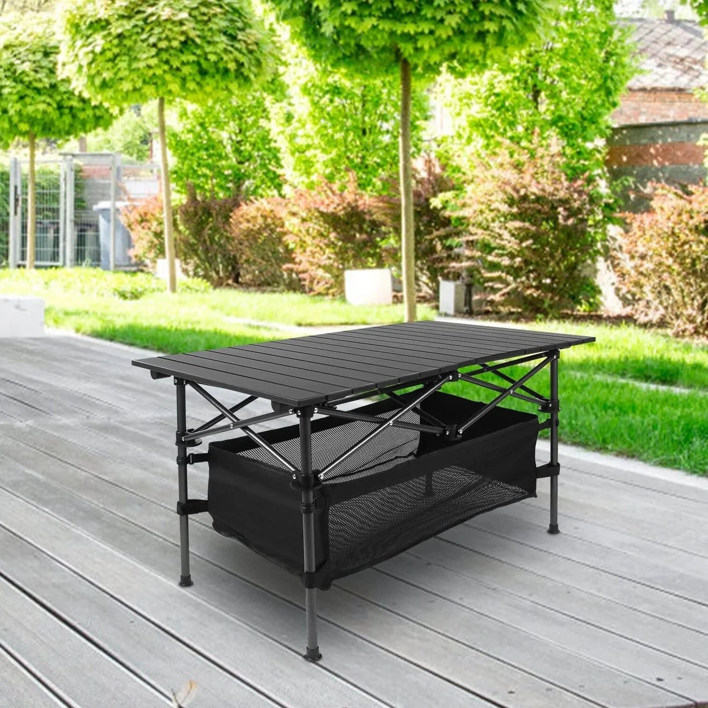Folding Camping Table Portable Aluminum Roll-up Picnic BBQ Desk Outdoor Party