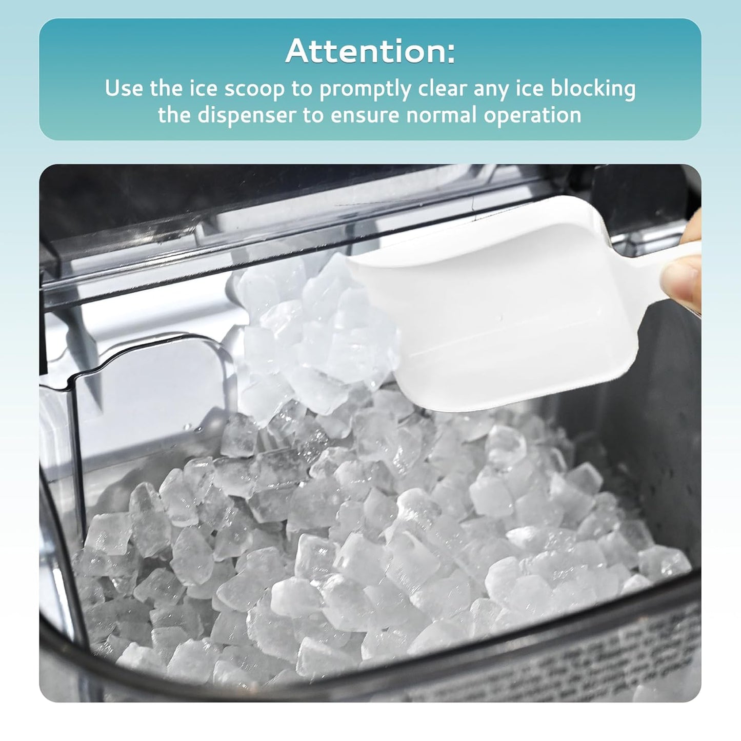 Ice Makers Countertop, Pebble Ice Maker Machine with 35lbs/24H Soft Ice, Self-Cleaning Sonic Ice Maker with Ice Scoop&Basket, Pellet Ice Maker for Home/Kitchen/Office(Stainless Steels)
